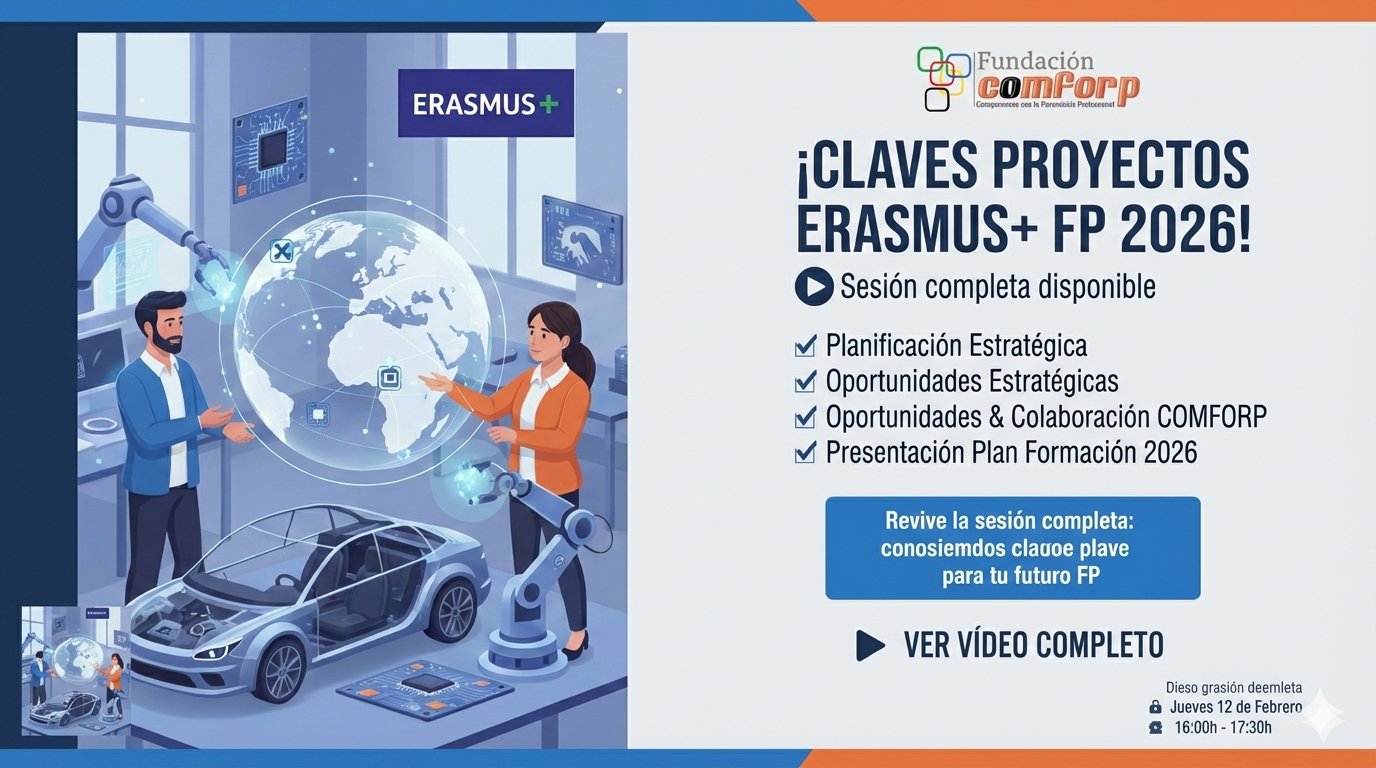 Última actividad de COMFORP sobre proyectos Erasmus+ de Formación Profesional